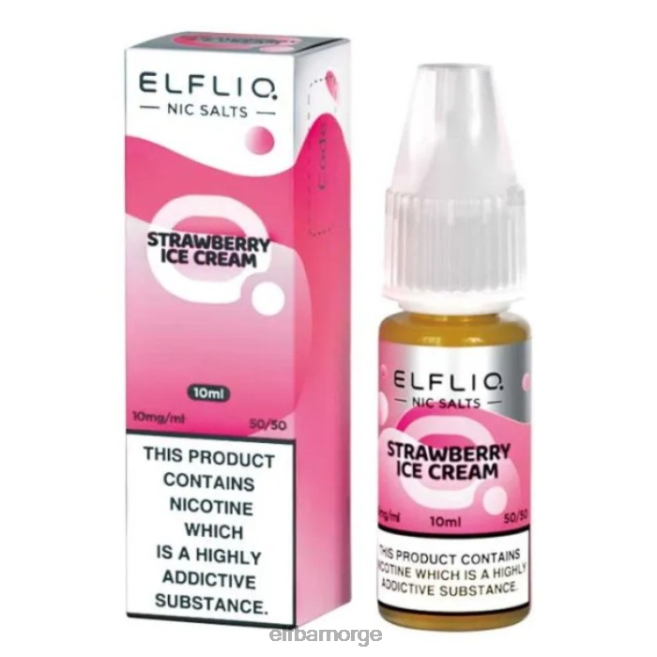 elfbar elfliq nic salter - jordbærsnø - 10ml-10 mg/ml 86L26182