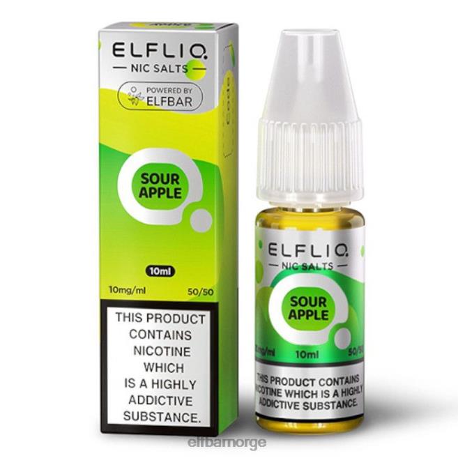 elfbar elfliq nic salter - syrlige eple - 10ml-10 mg/ml 86L26169