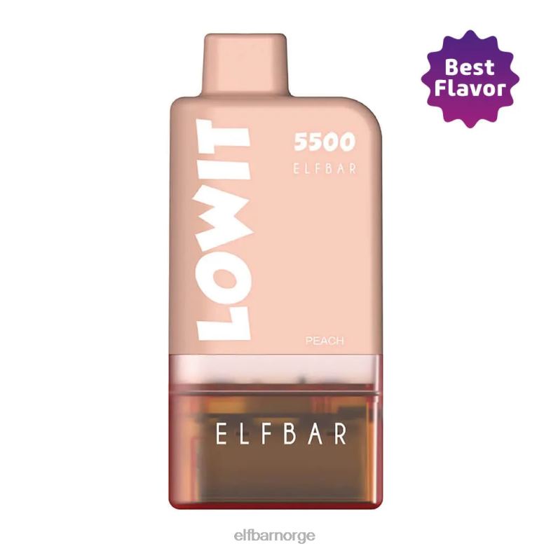 ELFBAR forhåndsfylt pod kit lowit 5500 2%nic fersken peach pod+brunt batteri X4424137