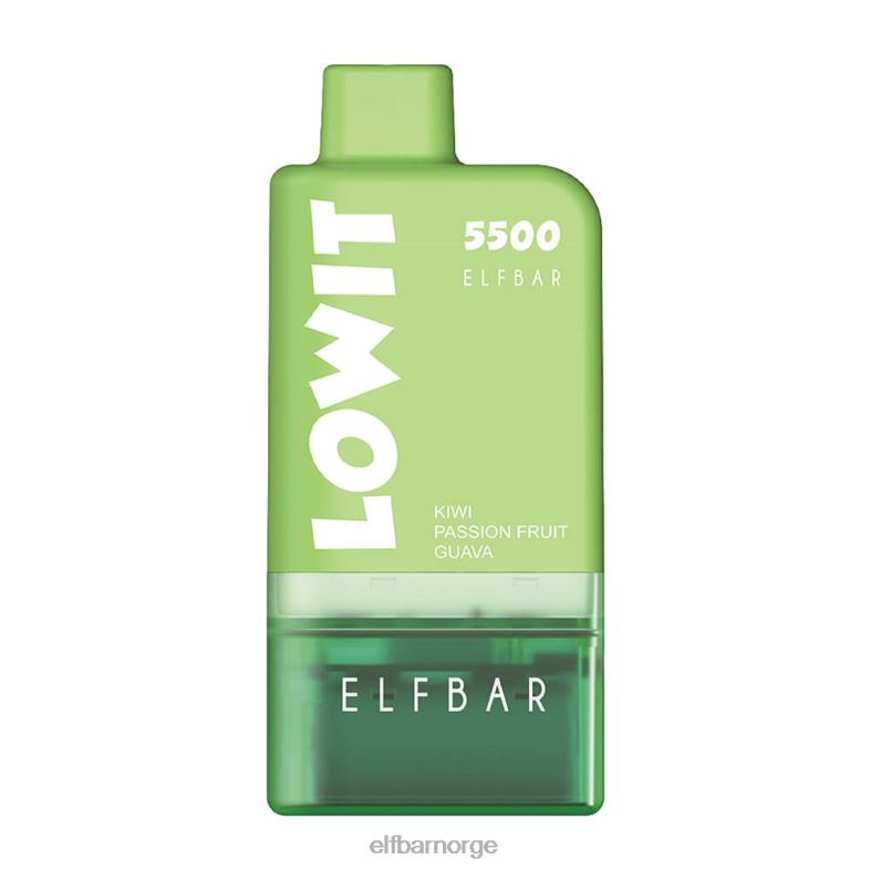 ELFBAR forhåndsfylt pod kit lowit 5500 2%nic kiwi pasjonsfrukt guava X4424124