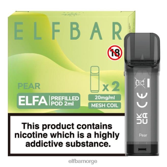 elfbar elfa ferdigfylt pod - 2ml - 20mg (2 pakke) 86L26123 pære