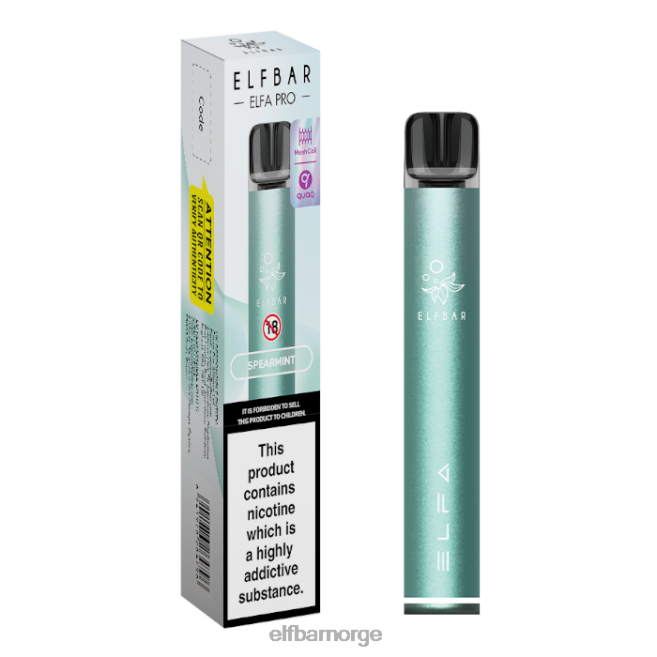 elfbar elfa pro podsett - oppladbar 86L2677 twilight cyan + spearmint prefilled pod