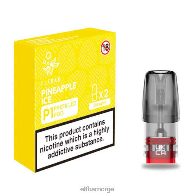 elfbar mate 500 p1 ferdigfylte belg - 20 mg (2 pakke) ananas is 86L26151