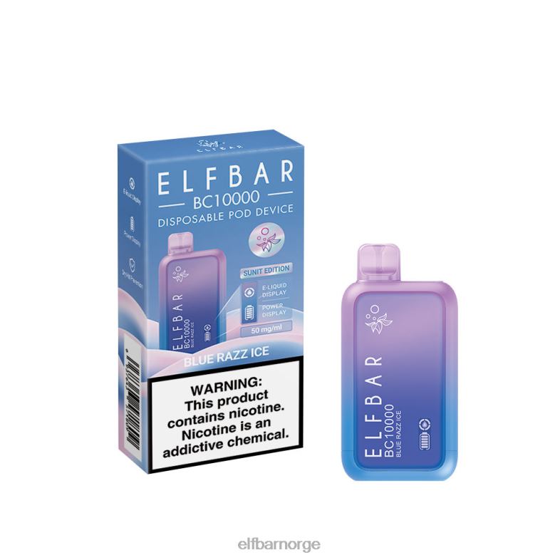 ELFBAR disponibel vape ny bc10000 10000puffs blå razz is X442436