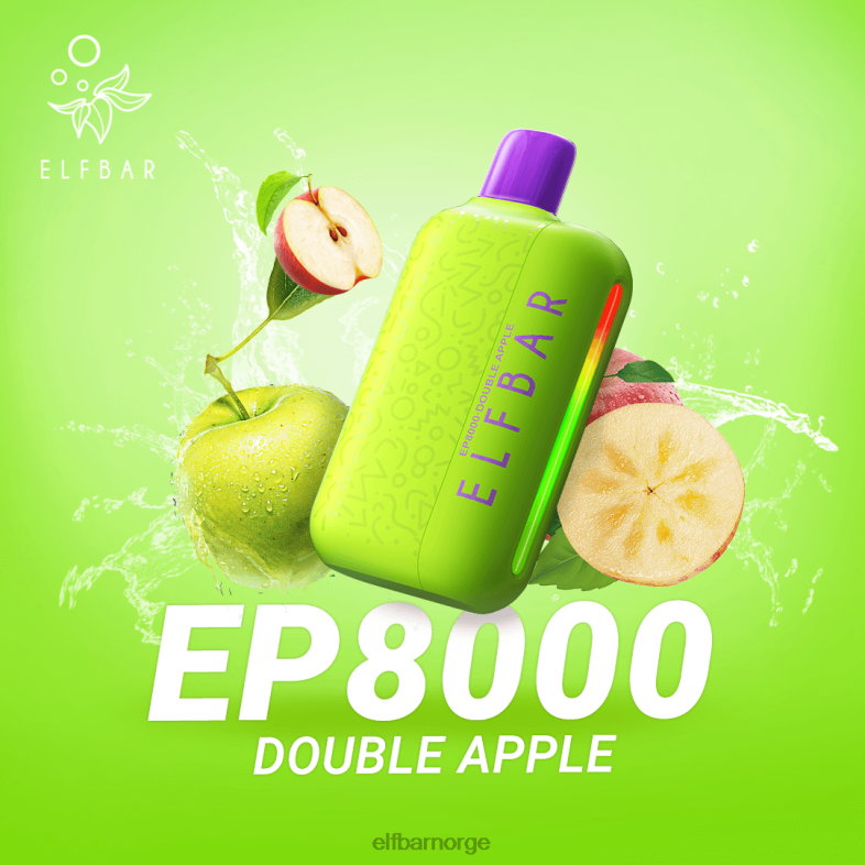 ELFBAR engangs vape nye ep8000 puffs dobbelt eple X442472