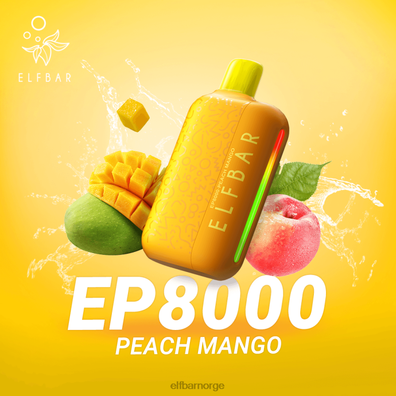 ELFBAR engangs vape nye ep8000 puffs fersken mango X442474