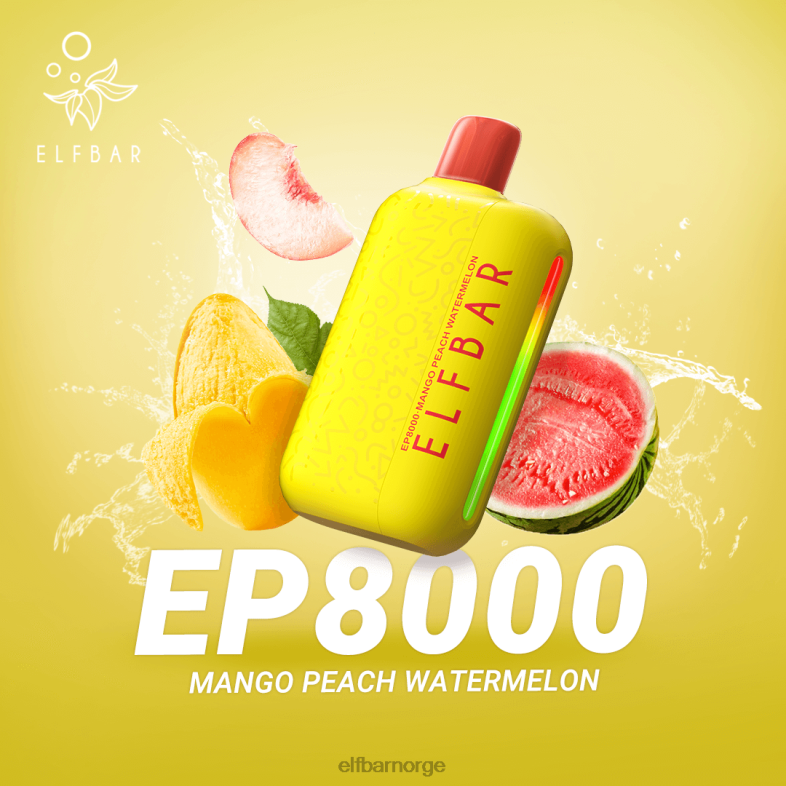 ELFBAR engangs vape nye ep8000 puffs mango fersken vannmelon X442471