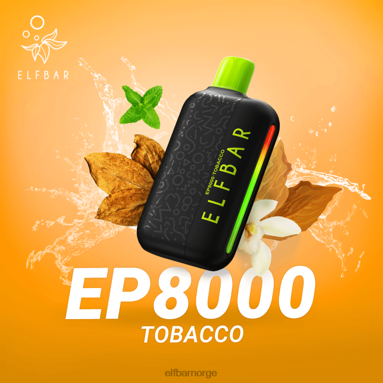 ELFBAR engangs vape nye ep8000 puffs tobakk X442461