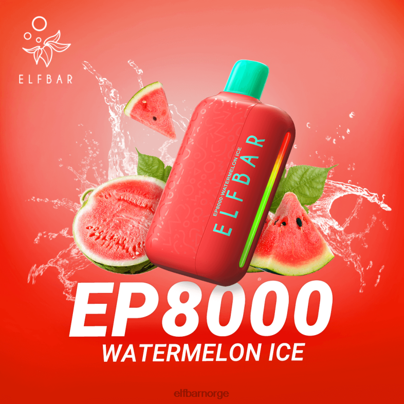 ELFBAR engangs vape nye ep8000 puffs vannmelon is X442462