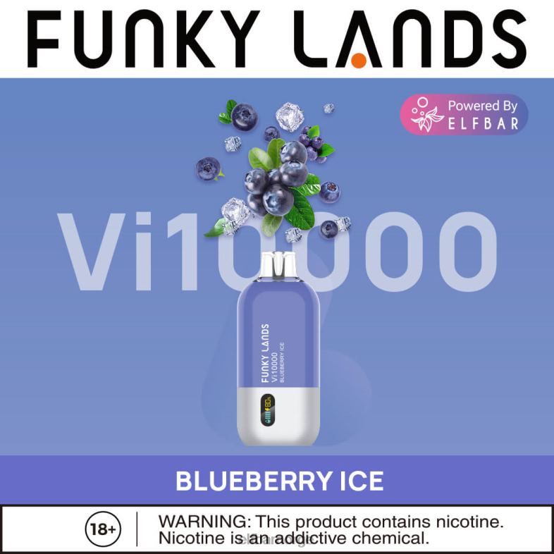 ELFBAR funky lands best flavor disponibel vape vi10000 isserie blåbæris X4424151