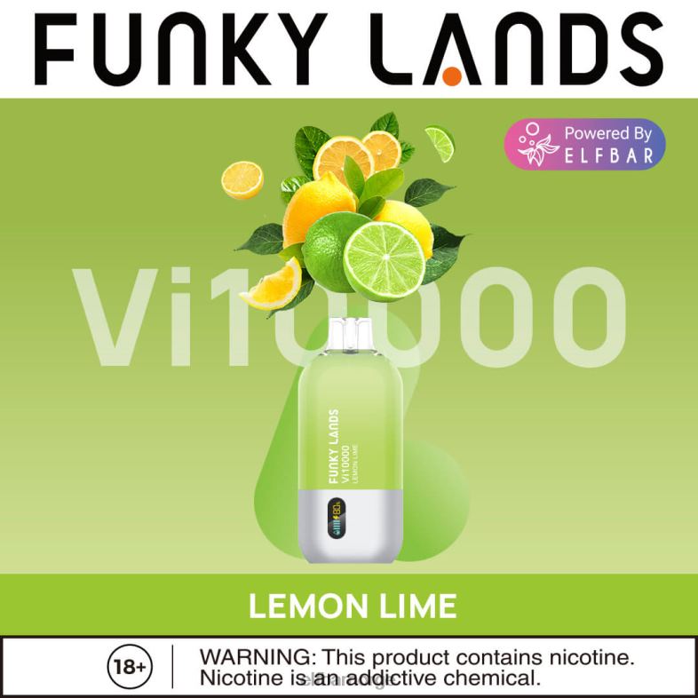 ELFBAR funky lands best flavor disponibel vape vi10000 isserie sitron lime X4424153