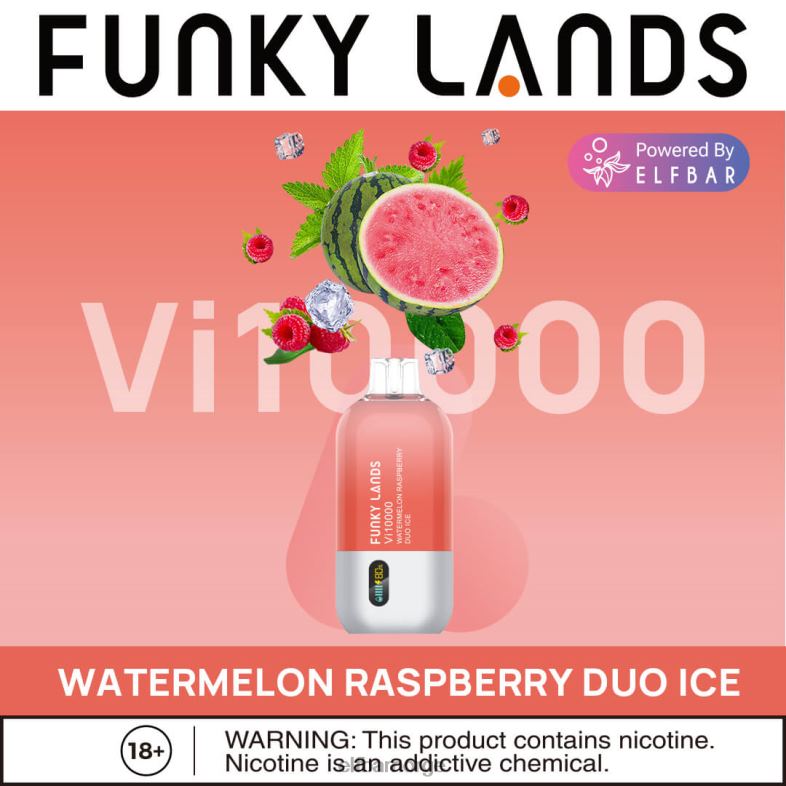 ELFBAR funky lands best flavor disponibel vape vi10000 isserie vannmelon bringebær duo is X4424152