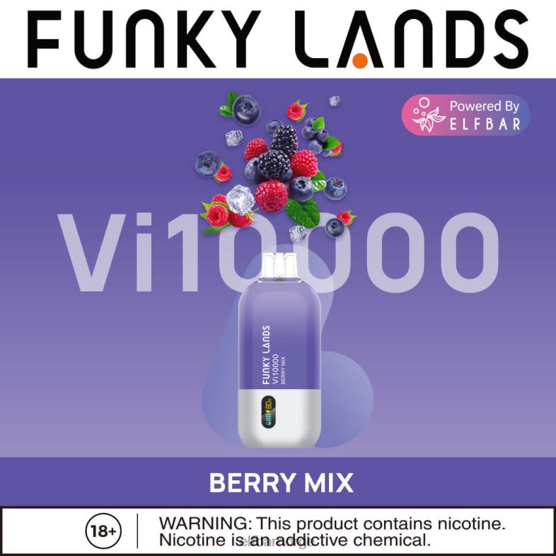 ELFBAR funky lands engangs vape vi10000 puffs bærblanding X4424159